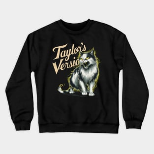 death metal taylors cat version Crewneck Sweatshirt